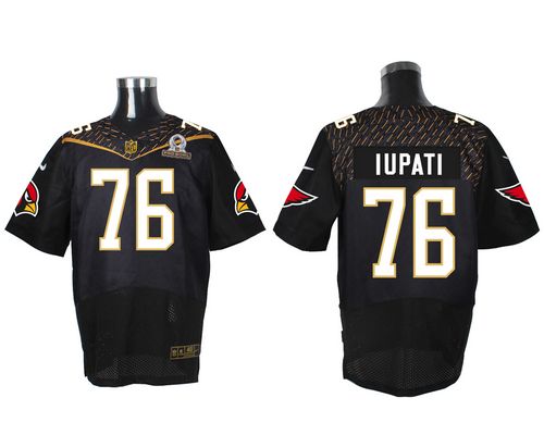 Nike Cardinals #76 Mike Iupati Black 2016 Pro Bowl Men's Stitched NFL Elite Jersey